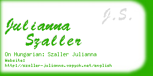 julianna szaller business card